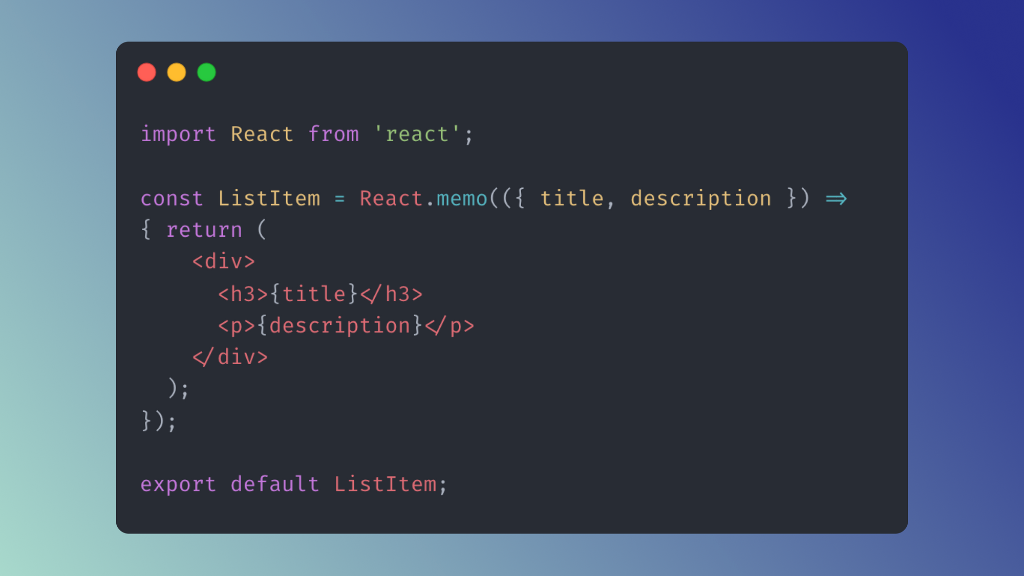 What is React memo and how does it work?