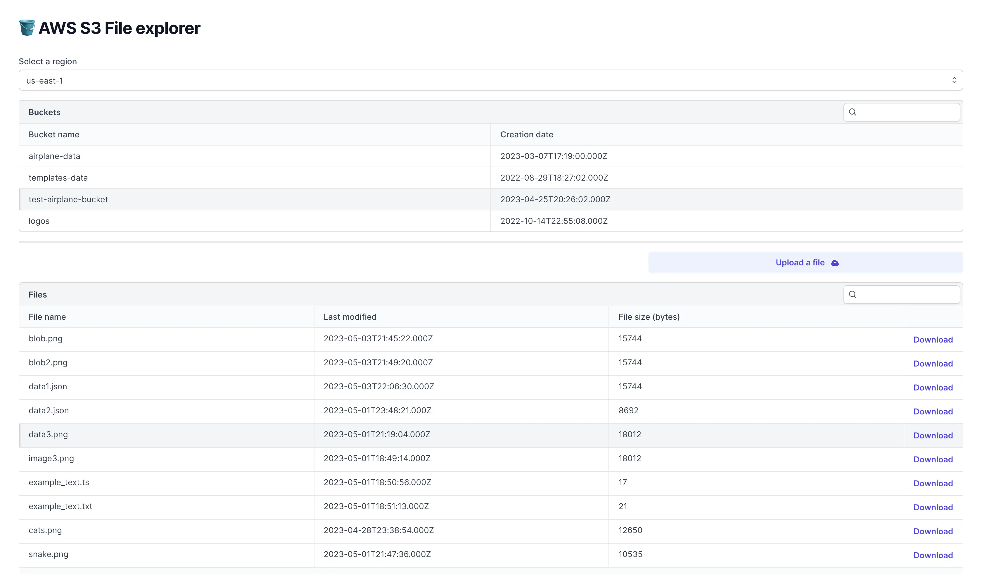 AWS S3 File Explorer